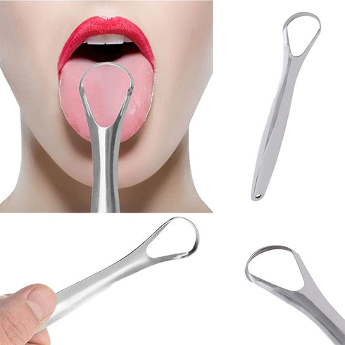 6 pcs Tongue Scraper, BOSOIRSOU Stainless Steel Tongue Cleaners Portable Tongue Brushes Breath Fresher Tool for Adults Kids Oral Care...