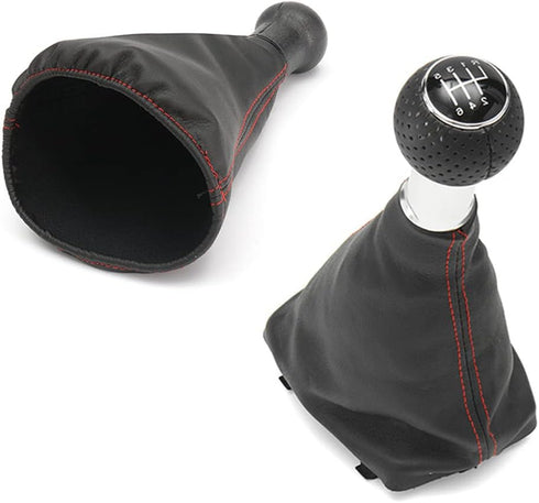 Car Gear Shift Boot Cover, PU Leather Gear Shifter Knob Dust Cover, Waterproof Shift Knob Cover Boot Gear Gaiter Cover, Auto Accessories Suitable ...