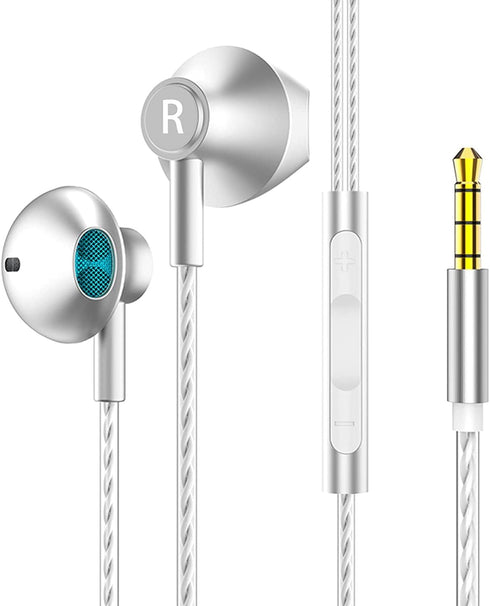 Wired Earphones, Wired Earbuds with Microphone, in-Ear Headphones HiFi Stereo, Headphones Compatible with Android, MP3 and Most 3.5mm Jack...