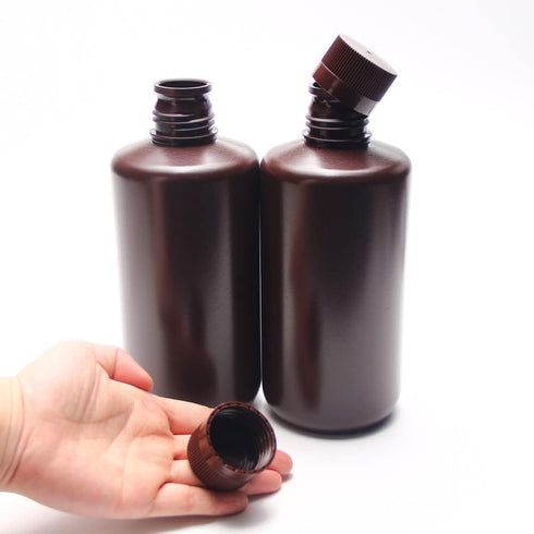 Othmro 2Pcs 33.8oz Plastic Containers Lab Chemical Reagent Bottles, 1000ml Small Mouth Liquid Solid Storage Bottles Round Sample Storage Container...