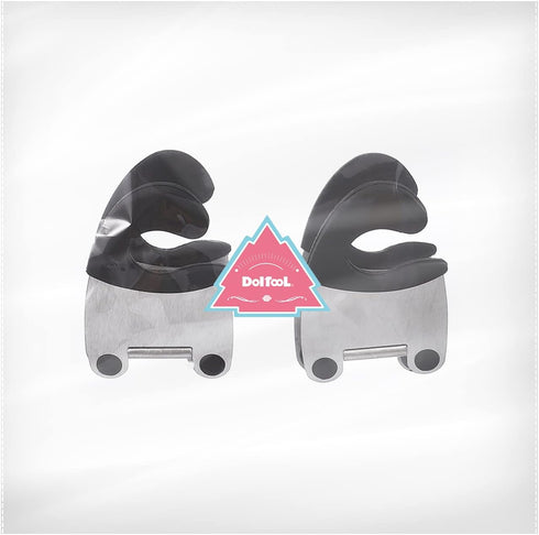 DOITOOL 2pcs Pot Clip Holder Utensil Pot Clip Spoon Rest Stainless Steel Kitchen Gadget for Restaurant Home Utensil Rest (Black)...