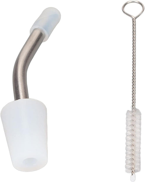 Stainless Steel Extended Kettle Spout with 10cm Brush, Coffee Kettle Spout for Home Kitchen Outdoor Use...