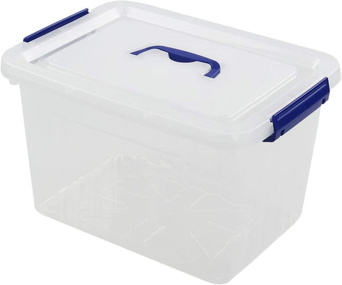 Wekioger Versatile Storage Organizer Plastic Bins with Lid, 12 Quart Latching Box, Set of 1...