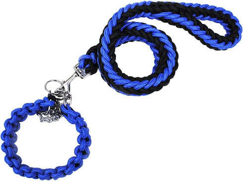 Dog Collar and Leash Set, Heavy Duty Nylon Braided Rope Strong 4 FT Dog Leash and Dog Training Collar for Small Medium Large Dogs...
