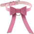 Multicolor PU Simulated Leather Silver-tone O Ring Bow Knot Adjustable Collar Choker Necklace...