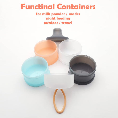 Baby Formula Dispenser, Formula Container, BPA Free, 4 Layers, Baby Feeding Travel Storage Container, Portable Milk Powder Dispenser Container, No...