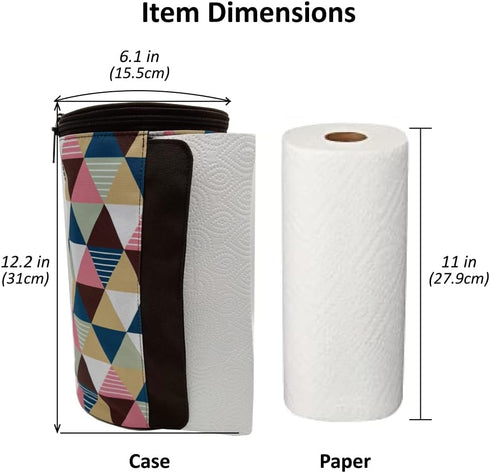 Olve Kitchen Paper Towel Holder Hanging Paper Towel Dispenser Cover for Kitchen, Camping Outdoor (Brown)...