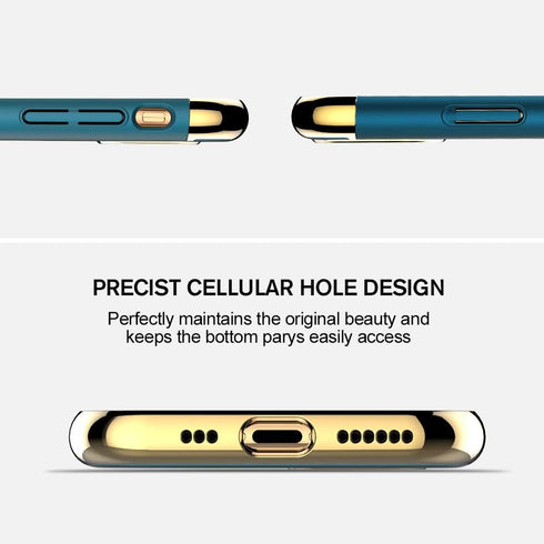 RORSOU iPhone 11 Pro Max Case, 3 in 1 Ultra Thin and Slim Hard Case Coated Non Slip Matte Surface with Electroplate Frame for Apple iPhone 11 Pro ...