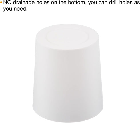 PATIKIL 4 Inch Plastic Plant Pot, 4 Pack Round Flower Planter Container for Indoor Outdoor, White...