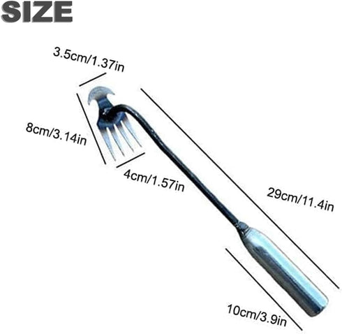 Weed Puller Tool, 2023 New Durable Premium Manganese Steel Weeding Tool, 4 Teeth 2 in 1 Weeder, High Strength Hand Remover Tool for Gardening, Pla...