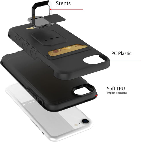 Asuwish Phone Case for iPhone 6plus 6splus 7plus 8plus i 6/6s/7/8 Plus with Screen Protector Cover and Card Ring Holder Stand Cell iPhone6splus i ...