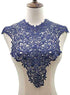2 Pcs Water-Soluble Lace Collar Polyester Silk Embroidery Chest Lace Three-Dimensional Hollow Collar Fake Collar Front/Back Collar(Tibetan Blue)...