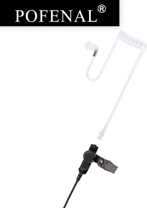 Walkie Talkie Radio Listen Only Earpiece Headset with Clear Acoustic Tube Retaining Clip & Medium earmold(3.5mm pin, 1 pcs)...