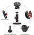 SUREWO Magnetic Camera Mount with Mini Universal Head, Magnetic Mount Base Stand with 1/4"-20 Thread Compatible with GoPro Hero 12 11 10 9 8 7 6 5...