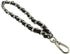 HAHIYO 7.9 inches Length 12mm Width Chain Strap Wristlet Black Leather Intertwined with Silver Chain Prevent Snag Easy Match Purse Accessories Rep...
