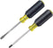 Klein Tools 85442 Screwdriver 2-Piece Set, Made in USA, 1/4 Keystone and #2 Phillips, Cushion Grip, Round and Square Shank, Heat Treated, Meets or...