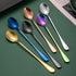 Demitasse Espresso Spoons, Coffee Spoon, 7.7Inches Stainless Steel Spoons for Dessert, Set of 6(blue)...