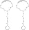 Kokoma Leaf Foot Chain Barefoot Sandals Anklet for Beach Rhinestone Anklets Crystal Ankle Bracelet for Women Lady's Beach Wedding Foot Jewelry Par...