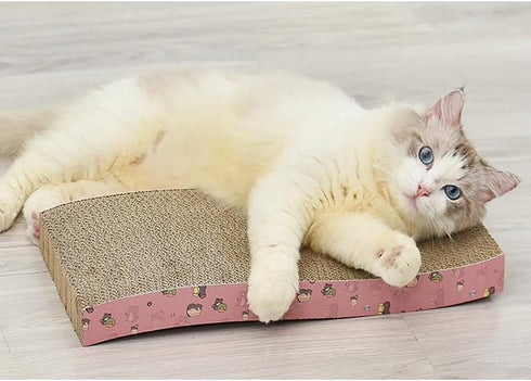 Cat Scratchers Cardboard, Cat Scratch Pad, Cat Scratching, Corrugated Board Reversible with Catnip for Indoor Cats (Waves)...