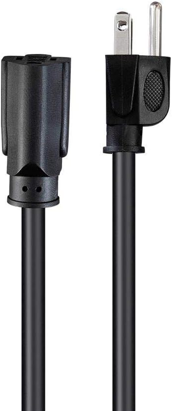 Monoprice Extension Cord - NEMA 5-15P to NEMA 5-15R, 10 Amp, 1250 Watt, 125 Volt, 18AWG, 10 Feet, Black...