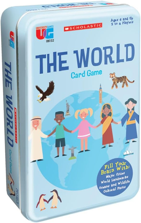 University Games Scholastic The World Travel Card Game, Perfect for Summer Learning for Kids, Learn About The World, for 2 or More Players Ages 6 ...