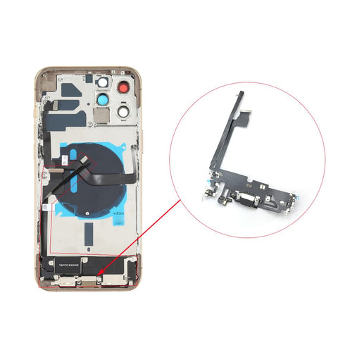Charging Port USB Connector Dock Assembly Flex Cable Replacement for iPhone 12 Pro Max (6.7 inch) Black...