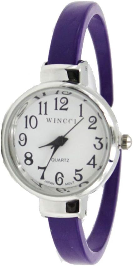 Women's Classic Dainty Easy Read Bangle Cuff Watch...