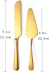 Wedding Cake Knife and Server Set,2Pcs Cake Cutting Set Gold Include Stainless Steel Cake Cutter And Cake Server Perfect For Wedding, Christmas, B...
