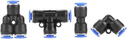 Pneumatic Quick Fittings, 6mm 0-0.9MPa 360 Degree Rotation Air Hose Push Connector Pneumatic Quick Connector for Pneumatic Tools for Air Piping fo...