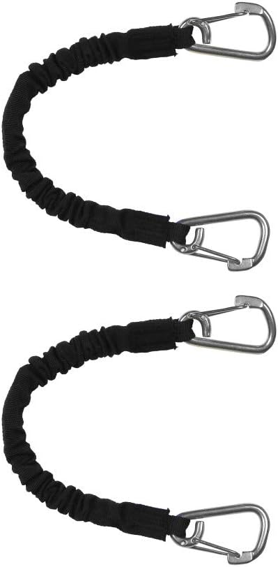 Extreme Max 3006.2879 BoatTector High-Strength Line Snubber & Storage Bungee, Value 2-Pack - 12" with Medium Hooks, Black...