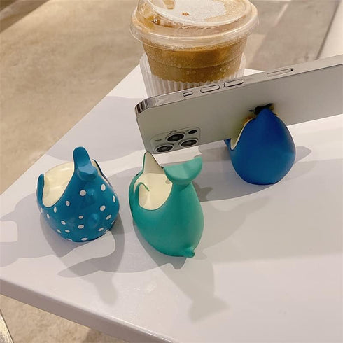 Cute Dolphin Shark Whale Phone Holder, Silicone Funny Creative Animal Desk Phone Stand Mount Accessories Free Your Hands Lovely Office Decor (Dolp...