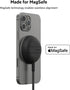 Belkin Wireless Charger for MagSafe, 15W Fast Charging Pad (PSU Not Included) w/ Kick Stand & 6.6ft Long Braided Cable, Compatible w/ iPhone 15, 1...
