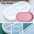 3 Pack Tray Silicone Resin Mold, Oval Coaster Epoxy Resin Casting Mould DIY Jewelry Tray Dishes for Craft Jewelry Storage Office Home Decoration...