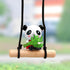 ZOSTLAND Cute Swing Ornament Car Auto Rear View Mirror Hanging Decoration Suspension Pendant Accessories Applicable to Car Truck Suv (Panda)...