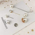 Pearl Diamond Brooches Safety Pins Decoration for Women 3 Pieces Sweater Shawl Clips Brooch Pins Set...