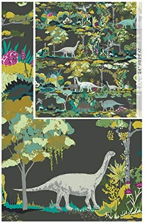 Art Gallery Fabrics Art Gallery Canvas Esoterra Dinosauria, Green...