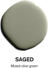 BACKDROP | Premium Interior Paint | Large Adhesive Paint Swatch | SAGED - Muted Olive Green | 12" x 12" Color Sample...
