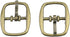 uxcell Metal Rectangle Single Prong Pin Shoe Center Buckle 50PCS Bronze Tone...