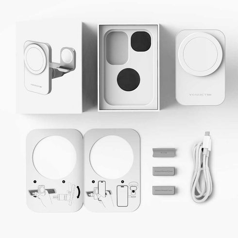 Korea Magsafe Wireless Car Charger Mount, magCombo 15W Fast Charging 2-in-1 for iPhone/Apple Watch car Accessories...