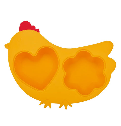 Innobaby Din Din Smart Silicone Chicken Steamer with Lid for Children, Yellow (SIL-CKS03)...