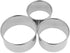 A Set of 3pcs Stainless Steel Dumplings Skin Cutter Packing Tool (8cm,7cm,6cm) Biscuit Plain Edge Round Maker Chinese Dumpling Cutter Pie Press Mo...