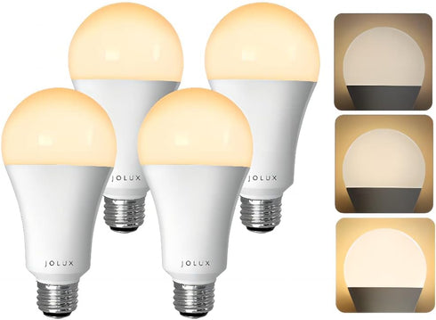 A21 3 Way Led Light Bulbs 50 100 150 Watt Equivalent,E26 Base, 6/12/20W,700/1350/2000LM,3000K (Warm White)/120V/3WAY Dimming,Indoor Standard E26 B...