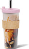 Dodoko Reusable Boba Cup with Straw - Iced Coffee & Smoothie Tumbler 24 oz - Bubble Pink...