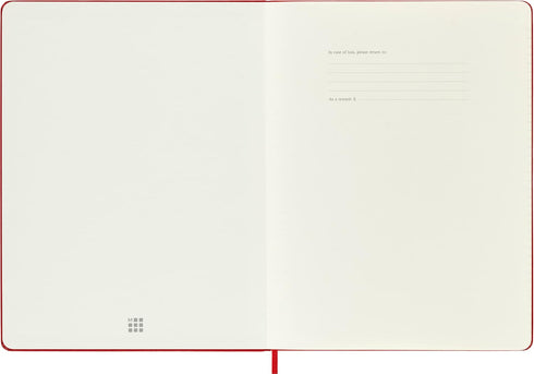 Moleskine Classic Notebook, Hard Cover, XL (7.5" x 9.5") Ruled/Lined, Scarlet Red, 192 Pages...