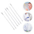 Hemobllo Stainless Steel Micro Lab Sampling Scoop Experiment Spoons Micro Medicine Spoons Reagent Laboratory Sampling Spoon Set 6PCS...