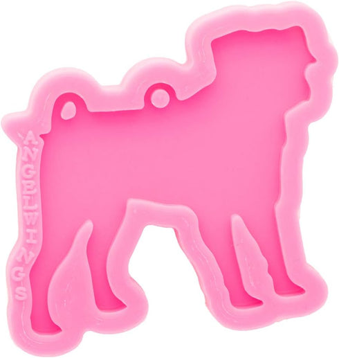 Shiny Glossy Dog Keychain Epoxy Resin Mold Silicone Mold with Hole Cartoon Animal Epoxy Resin Craft Silicone Mold Polymer Clay DIY Jewelry Making ...