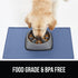 Gorilla Grip 100% Waterproof Raised Edge BPA Free Silicone Pet Feeding Mat, Dog Cat Food Mats Contain Spills Protects Floors, Placemats for Cats a...