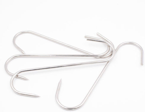 Meat Hooks 6 Inch 4mm S-Hook Stainless Steel Meat Processing Butcher Hook Pot Hooks (6 Inch)...