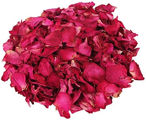150 Grams/ 5.3 OZ Natural Real Red Rose Flower Petals Dried Rose Petal for Wedding Decoration Bath Foot Bath Wedding Confetti Crafts Accessories (...