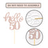 24 Pcs Rose Gold Glitter 50th Birthday Cupcake Toppers for 50th Birthday Celebrating Party Decorations...
